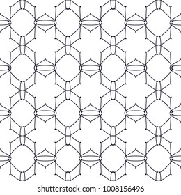 geometric black-and-white ornament seamless pattern