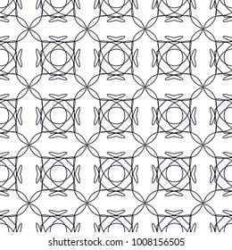 geometric black-and-white ornament seamless pattern