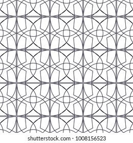 geometric black-and-white ornament seamless pattern