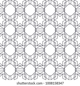 geometric black-and-white ornament seamless pattern