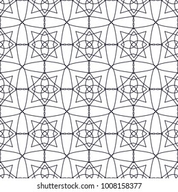 geometric black-and-white ornament seamless pattern