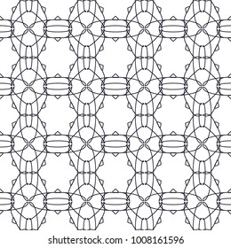 geometric black-and-white ornament seamless pattern