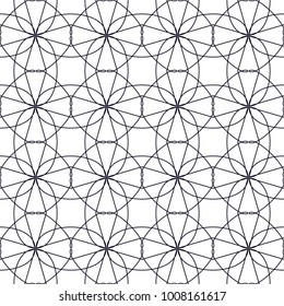 geometric black-and-white ornament seamless pattern