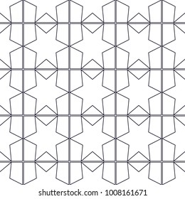 geometric black-and-white ornament seamless pattern