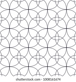 geometric black-and-white ornament seamless pattern