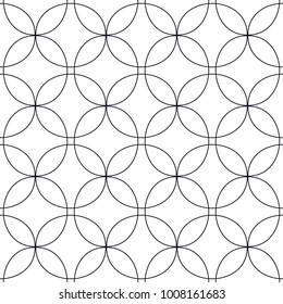 geometric black-and-white ornament seamless pattern