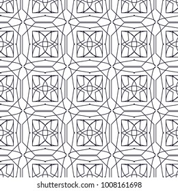 geometric black-and-white ornament seamless pattern