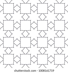 geometric black-and-white ornament seamless pattern