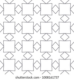 geometric black-and-white ornament seamless pattern