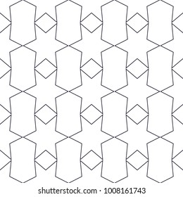 geometric black-and-white ornament seamless pattern