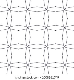 geometric black-and-white ornament seamless pattern