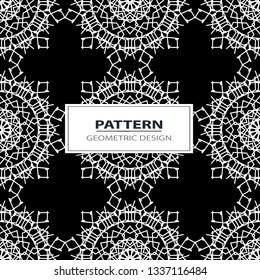geometric black-and-white ornament seamless pattern


