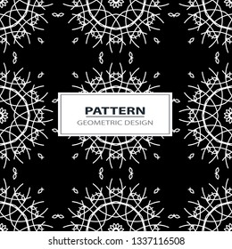 geometric black-and-white ornament seamless pattern

