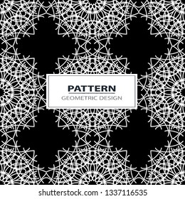 geometric black-and-white ornament seamless pattern


