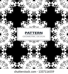 geometric black-and-white ornament seamless pattern

