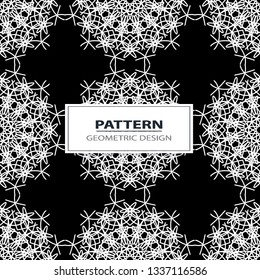geometric black-and-white ornament seamless pattern

