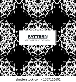 geometric black-and-white ornament seamless pattern

