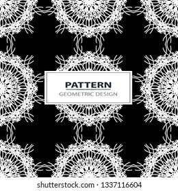 geometric black-and-white ornament seamless pattern


