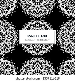 geometric black-and-white ornament seamless pattern

