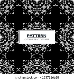 geometric black-and-white ornament seamless pattern

