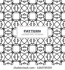 geometric black-and-white ornament seamless pattern