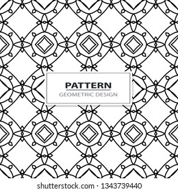 geometric black-and-white ornament seamless pattern