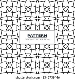 geometric black-and-white ornament seamless pattern