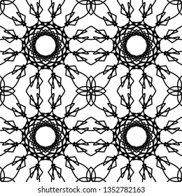 geometric black-and-white ornament seamless pattern