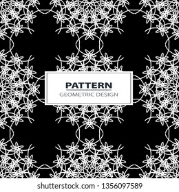 geometric black-and-white ornament seamless pattern