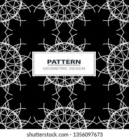 geometric black-and-white ornament seamless pattern