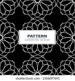 geometric black-and-white ornament seamless pattern