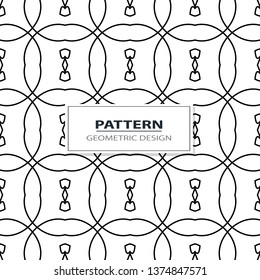 geometric black-and-white ornament seamless pattern