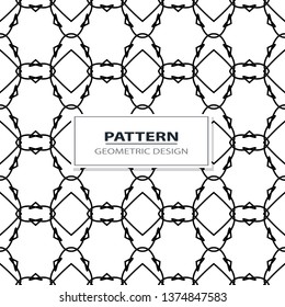 geometric black-and-white ornament seamless pattern