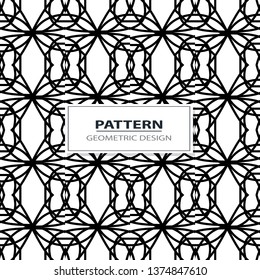 geometric black-and-white ornament seamless pattern