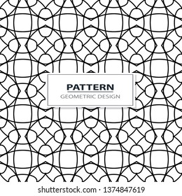 geometric black-and-white ornament seamless pattern