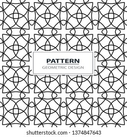 geometric black-and-white ornament seamless pattern