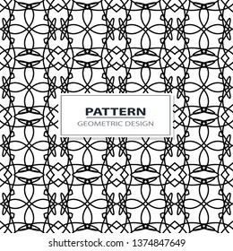 geometric black-and-white ornament seamless pattern