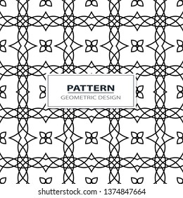geometric black-and-white ornament seamless pattern