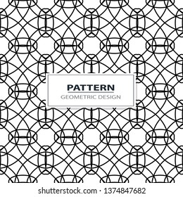 geometric black-and-white ornament seamless pattern