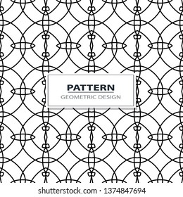 geometric black-and-white ornament seamless pattern