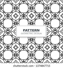 geometric black-and-white ornament seamless pattern