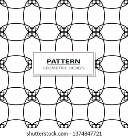 geometric black-and-white ornament seamless pattern
