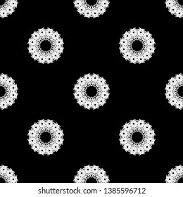 geometric black-and-white ornament seamless pattern
