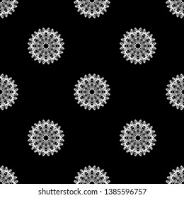 geometric black-and-white ornament seamless pattern