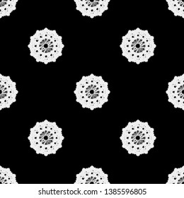 geometric black-and-white ornament seamless pattern
