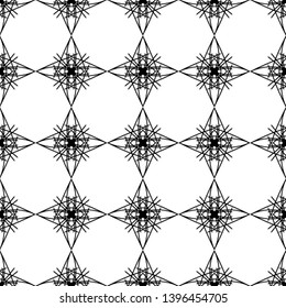 geometric black-and-white ornament seamless pattern