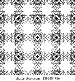 geometric black-and-white ornament seamless pattern