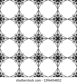 geometric black-and-white ornament seamless pattern