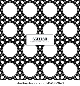 geometric black-and-white ornament seamless pattern