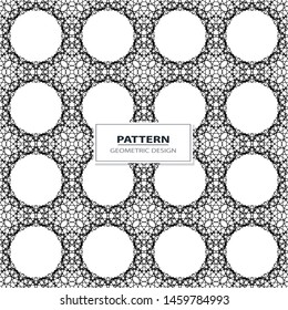 geometric black-and-white ornament seamless pattern